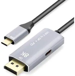 1.8M USB C to DP 1.4 Cable with USB-C PD Charging, Thunderbolt 3 Compatible 8K@60Hz 4K@144Hz Type-C to DisplayPort Converter Cord for MacBook Pro 2019 2020 1.8M USB C to DP 1.4 Cable with USB-C PD Charging, Thunderbolt 3 Compatible 8K@60Hz 4K@144Hz Type-C to DisplayPort Converter Cord for MacBook Pro 2019 2020