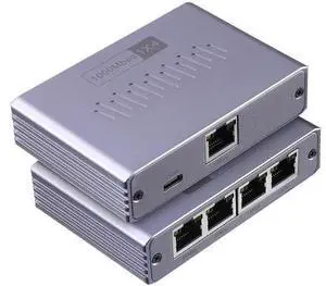 ES-1X4 1 to 4 Gigabit RJ45 Ethernet Splitter with USB Power Cord, 1000Mbps High Speed Network Extender Adapter, Supports 4 Devices Online Simultaneously, Compatible with Cat5/Cat5e/Cat6/Cat7/Cat8 Ethe ES-1X4 1 to 4 Gigabit RJ45 Ethernet Splitter with USB Power Cord, 1000Mbps High Speed Network Extender Adapter, Supports 4 Devices Online Simultaneously, Compatible with Cat5/Cat5e/Cat6/Cat7/Cat8 Ethe
