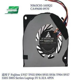 NS65C05-16H02 CPU Cooling Fan CA49600-0970 for Fujitsu LifeBook U938 U937 T935 S904 S935 S936 T904 S937 MU937 NS65C05-16H02 CPU Cooling Fan CA49600-0970 for Fujitsu LifeBook U938 U937 T935 S904 S935 S936 T904 S937 MU937