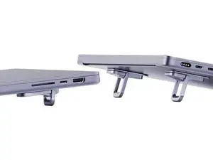 Grey Adjustable Height Aluminum Laptop Stand, Portable Invisible Ergonomic Laptop Riser Cooling Kickstand Fit 12-17 Inch Laptops & Tablets, Compatible with MacBook Pro Air Grey Adjustable Height Aluminum Laptop Stand, Portable Invisible Ergonomic Laptop Riser Cooling Kickstand Fit 12-17 Inch Laptops & Tablets, Compatible with MacBook Pro Air
