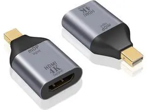 2 Pack Gold-Plated Mini DisplayPort Male to HDMI Female Adapter Support 4K For MacBook Surface Pro 2 Pack Gold-Plated Mini DisplayPort Male to HDMI Female Adapter Support 4K For MacBook Surface Pro