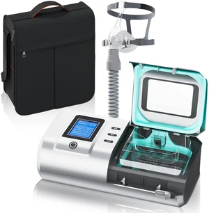 Auto CPAP Sleep Breathing Machine, Single-Level, Dual Pressure Settings of Auto & Fixed, Built-in Heated Humidifier, Leak Compensation, Smart Ramp Function, Sleep Data Report Record, Low Noise Auto CPAP Sleep Breathing Machine, Single-Level, Dual Pressure Settings of Auto & Fixed, Built-in Heated Humidifier, Leak Compensation, Smart Ramp Function, Sleep Data Report Record, Low Noise