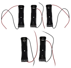 5 Pcs 17500 18500 3.6~4.2V Clip Holder Box Case Black 5 Pcs 17500 18500 3.6~4.2V Clip Holder Box Case Black