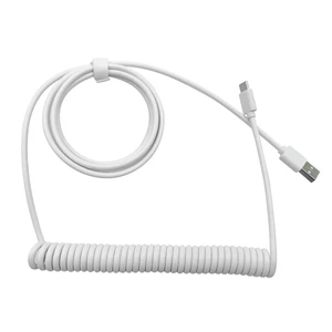 Mechanical Keyboard Data Cable Type-C to USB Coiled Spring Aviator Wire Desktop Computer Gaming Keyboard Aviation Connector Cord Mechanical Keyboard Data Cable Type-C to USB Coiled Spring Aviator Wire Desktop Computer Gaming Keyboard Aviation Connector Cord