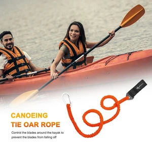 1pc Anti-lost Kayak Paddle Leash with Safety Hook Coiled Lanyard Heavy-duty Nylon Canoe Tie Rope Boat Accessories 1pc Anti-lost Kayak Paddle Leash with Safety Hook Coiled Lanyard Heavy-duty Nylon Canoe Tie Rope Boat Accessories