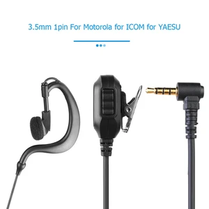 3.5mm Earphone Earpiece Headphone with PTT Mic 1Pin Earpiece Headset Multifunctional Accessories for ICOM YAESU Radio 3.5mm Earphone Earpiece Headphone with PTT Mic 1Pin Earpiece Headset Multifunctional Accessories for ICOM YAESU Radio
