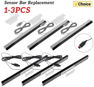 Wired Infrared Ray Sensor Bar with Extension Cord Video Game Sensor Bar Wired Remote Sensor Bar for Nintendo Wii Wii U Console Wired Infrared Ray Sensor Bar with Extension Cord Video Game Sensor Bar Wired Remote Sensor Bar for Nintendo Wii Wii U Console