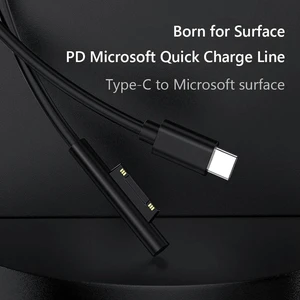 USB Type C Power Supply PD Fast Charger Adapter Cable USB C Power Fast Charger Cable for Microsoft Surface Pro USB Type C Power Supply PD Fast Charger Adapter Cable USB C Power Fast Charger Cable for Microsoft Surface Pro