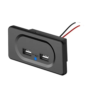 Car Socket 12V 24V Black For Motorcycle Auto Truck ATV Boat RV Bus Power-Adapter Outlet LED Light 4.8A Car Socket 12V 24V Black For Motorcycle Auto Truck ATV Boat RV Bus Power-Adapter Outlet LED Light 4.8A