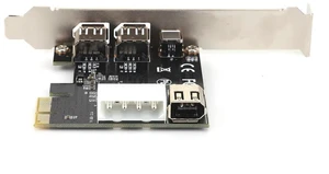 PCI-E 1X to 16X 1394 DV Video Capture Card with 6 Pin to 4 Pin Firewire Adapter Desktop Computer 3 Port Accessory PCI-E 1X to 16X 1394 DV Video Capture Card with 6 Pin to 4 Pin Firewire Adapter Desktop Computer 3 Port Accessory