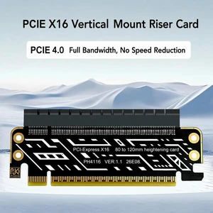 PCIE 4.0 Riser Cable for 1U / 2U Server Case High Speed Graphics Card Extension Cable Extension Cards Adapter Riser for ITX Case PCIE 4.0 Riser Cable for 1U / 2U Server Case High Speed Graphics Card Extension Cable Extension Cards Adapter Riser for ITX Case