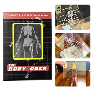 Funny Anatomy Poker Reusable Body Transparent Playing Cards Multi-Purpose Human Anatomy Playing Cards for Card Collectors Funny Anatomy Poker Reusable Body Transparent Playing Cards Multi-Purpose Human Anatomy Playing Cards for Card Collectors
