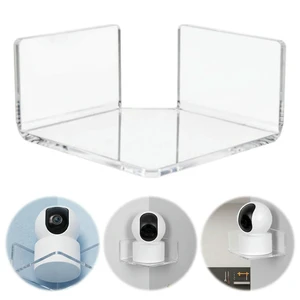 2Pcs Acrylic Camera Corner Shelf Adhesive Wall Mount Floating Holder for Small Devices Baby Monitor Bedroom Kitchen 2Pcs Acrylic Camera Corner Shelf Adhesive Wall Mount Floating Holder for Small Devices Baby Monitor Bedroom Kitchen