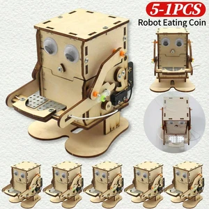 DIY Robot Eating Coin Physics Experiment Learning Practical Skills Education Toy DIY Model Assembled Kits STEM Toys DIY Robot Eating Coin Physics Experiment Learning Practical Skills Education Toy DIY Model Assembled Kits STEM Toys