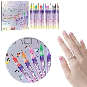 12 Colors 0.5mm DIY Quick Dry Graffiti Dotting Point Liner Pens Nail Art Markers Polish Pen for Painting Nails Art Drawing Tool 12 Colors 0.5mm DIY Quick Dry Graffiti Dotting Point Liner Pens Nail Art Markers Polish Pen for Painting Nails Art Drawing Tool