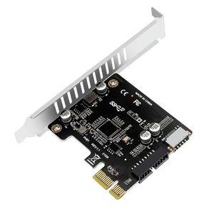 PC PCI-E To USB 3.0 PCIE Expansion Controller Card 19PIN PCI-E To USB 3.0 Type C Front Panel Adapter PC PCI-E To USB 3.0 PCIE Expansion Controller Card 19PIN PCI-E To USB 3.0 Type C Front Panel Adapter