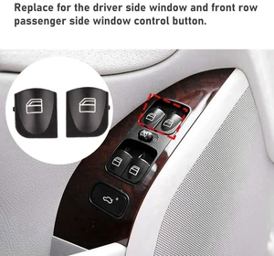 12X Window Switch Button Covers For Mercedes Benz W203 W208 C Clk Class Front Left+Right