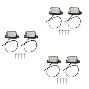 6X Number Plate Lights Led License Plate Light Rear Lamps Universal 12V 24V For Car Trailer Vehicle Truck 6X Number Plate Lights Led License Plate Light Rear Lamps Universal 12V 24V For Car Trailer Vehicle Truck