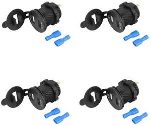 4X USB Car Socket 12V Car 5V 4.2A Dual USB Car Waterproof Car Adapter With LED Digital Voltmeter 4X USB Car Socket 12V Car 5V 4.2A Dual USB Car Waterproof Car Adapter With LED Digital Voltmeter