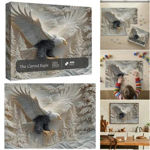 Majestic Bald Eagle Puzzle Game 1000 Pieces Eagle Puzzles Games Carved Eagle Puzzle for Adults Family Activity & Home Decor Majestic Bald Eagle Puzzle Game 1000 Pieces Eagle Puzzles Games Carved Eagle Puzzle for Adults Family Activity & Home Decor