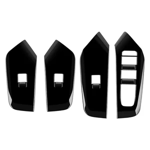 Car Bright Black Window Glass Lift Button Switch Cover Trim Door Armrest Panel For Toyota Prius 60Series 20-23 Car Bright Black Window Glass Lift Button Switch Cover Trim Door Armrest Panel For Toyota Prius 60Series 20-23