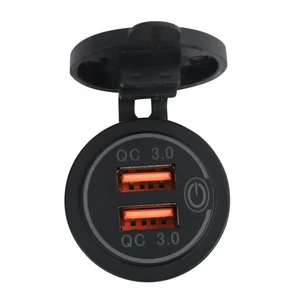 5X Quick Charge 3.0 Dual USB Car 12V 36W USB Fast With Switch For Boat Motorcycle Truck Golf Cart Green 5X Quick Charge 3.0 Dual USB Car 12V 36W USB Fast With Switch For Boat Motorcycle Truck Golf Cart Green