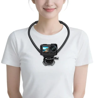 For Action 5 Pro/4/3/Gopro 13/12 Hands Free Sport Camera Holder Adjustable Silicone Necks Hold Mount for POV Vlog Recording For Action 5 Pro/4/3/Gopro 13/12 Hands Free Sport Camera Holder Adjustable Silicone Necks Hold Mount for POV Vlog Recording