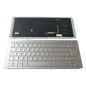 Replacement Spanish Backlit Keyboard SVF15 for Vaio SVF15N SVF 15N SP Keyboards Silver with Frame Screw Set 149265461ES Replacement Spanish Backlit Keyboard SVF15 for Vaio SVF15N SVF 15N SP Keyboards Silver with Frame Screw Set 149265461ES