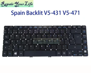 Spanish Keyboard Backlight For Aspire V5-471 V5-431 431P 431PG V5-471G SP/ES Spain Fit Latin 9Z.NBDBW.H0S Notebook Teclado Spanish Keyboard Backlight For Aspire V5-471 V5-431 431P 431PG V5-471G SP/ES Spain Fit Latin 9Z.NBDBW.H0S Notebook Teclado