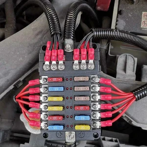 2X 12V 12 Way Marine Fuse Block Fuse Panel With Ground & 12 Volt Fuse Box For Car Automotive Boat RV RZR