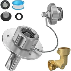 For RV City Water Inlet With Check Valve, For RV Campers Motorhome Trailer Marine 90° Solid Brass Hose Elbow For RV City Water Inlet With Check Valve, For RV Campers Motorhome Trailer Marine 90° Solid Brass Hose Elbow