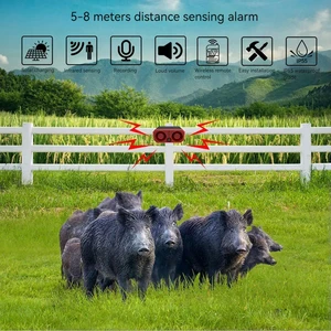 Solar Outdoor Motion Sensor Alarm 130db Loud Noise Maker with Flashing Light for Home Villa Farm Barn Solar Outdoor Motion Sensor Alarm 130db Loud Noise Maker with Flashing Light for Home Villa Farm Barn