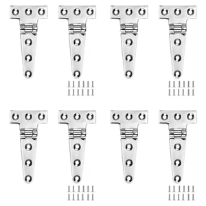 Marine Grade T Hinges, Boat Hinges, 4 Inch X 2 Inches, No Noise, Heavy Duty 316 Stainless Steel With Screws (8 PCS) Marine Grade T Hinges, Boat Hinges, 4 Inch X 2 Inches, No Noise, Heavy Duty 316 Stainless Steel With Screws (8 PCS)