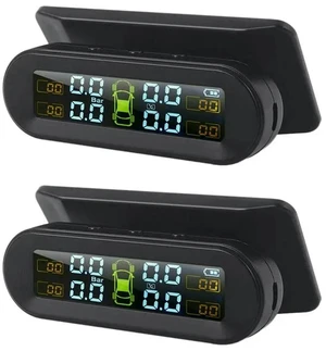 2X Solar USB TPMS Car Tire Pressure Monitor System HD LCD Display 4 External Sensor 2X Solar USB TPMS Car Tire Pressure Monitor System HD LCD Display 4 External Sensor