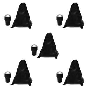 5X 5 Speed Gear Shift Knob Leather Boot For Tucson 2004 2005 2006 2007 2008 2009