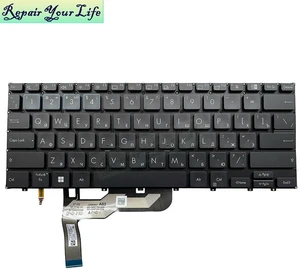 B9403 Russian Keyboard Backlight For ExpertBook B9 OLED B9403CVA B9403CVAR 0KNX0-162PRU00 RU Laptop Parts Teclado Backlit B9403 Russian Keyboard Backlight For ExpertBook B9 OLED B9403CVA B9403CVAR 0KNX0-162PRU00 RU Laptop Parts Teclado Backlit