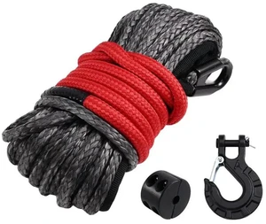 For ATV Car Outdoor Accessories Winch Rope Line String Cable With Forged Hook Synthetic Material For ATV Car Outdoor Accessories Winch Rope Line String Cable With Forged Hook Synthetic Material