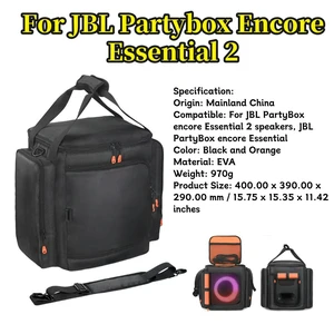 For JBL Partybox Encore Essential 2 Padded Speaker Protective Cover Large Capacity Speaker Carry Bag Waterproof Encore Essential For JBL Partybox Encore Essential 2 Padded Speaker Protective Cover Large Capacity Speaker Carry Bag Waterproof Encore Essential