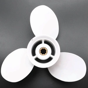 2X Ship Engine Outboard Propeller 3-Bladed Rotary Paddle 683-45941-00-El 9 1/4 X 12 For 9.9-15Aluminum White 2X Ship Engine Outboard Propeller 3-Bladed Rotary Paddle 683-45941-00-El 9 1/4 X 12 For 9.9-15Aluminum White