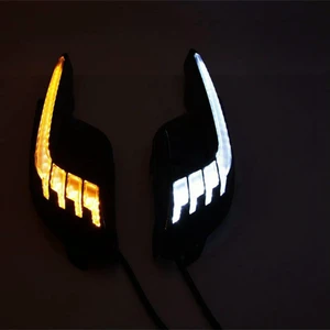 1 Pair LED Daytime Running Light Dynamic White & Amber Turn Signal DRL Fog Lamp For Mazda 3 Axela 2017 2018 1 Pair LED Daytime Running Light Dynamic White & Amber Turn Signal DRL Fog Lamp For Mazda 3 Axela 2017 2018
