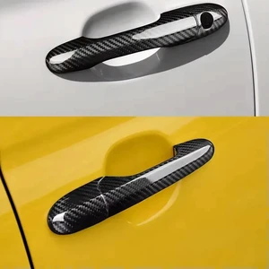 Car Real Dry Carbon Fiber Exterior Styling Modification Body Kit Door Handle Cover For Fiat 500 Abarth 595 595C Car Real Dry Carbon Fiber Exterior Styling Modification Body Kit Door Handle Cover For Fiat 500 Abarth 595 595C