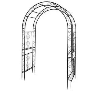 Garden Arbor, Arch Archway for Wedding Ceremony Party, Steel Garden Trellis for Plant Climbing, Christmas Garden Decorations Pergola for Garden, Backyard, Lawn (Black, 52.2x22.8x83.9in) Garden Arbor, Arch Archway for Wedding Ceremony Party, Steel Garden Trellis for Plant Climbing, Christmas Garden Decorations Pergola for Garden, Backyard, Lawn (Black, 52.2x22.8x83.9in)