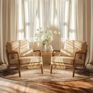Upgraded Premium Corduroy Accent Chairs Set of 2,Upholstered Arm Chair,Solid Wood Comfy Reading Chair with Lumbar Pillow, Mid Century Modern Chairs for Living Room,Bedroom,Khaki Upgraded Premium Corduroy Accent Chairs Set of 2,Upholstered Arm Chair,Solid Wood Comfy Reading Chair with Lumbar Pillow, Mid Century Modern Chairs for Living Room,Bedroom,Khaki