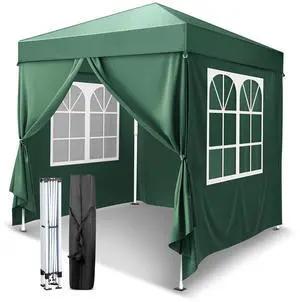 6.5x6.5 Pop Up Canopy Tent with Sidewalls, Outdoor Gazebo Canopy Tent, Patio Event Tents Outdoor Event Shelter for Parties (Green) 6.5x6.5 Pop Up Canopy Tent with Sidewalls, Outdoor Gazebo Canopy Tent, Patio Event Tents Outdoor Event Shelter for Parties (Green)