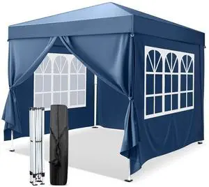 10x10 Pop Up Canopy Tent with Sidewalls, Outdoor Gazebo Canopy Tent, Patio Event Tents Outdoor Event Shelter for Parties (Blue) 10x10 Pop Up Canopy Tent with Sidewalls, Outdoor Gazebo Canopy Tent, Patio Event Tents Outdoor Event Shelter for Parties (Blue)
