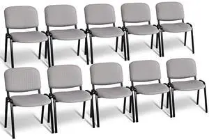 Waiting Room Stacking Chairs, 10-Pack Mesh Church Conference Stackable Chair Set, for Office Guest & Reception Meeting Rooms, Lobby, Simple&Space-Saving, Mesh-Grey Waiting Room Stacking Chairs, 10-Pack Mesh Church Conference Stackable Chair Set, for Office Guest & Reception Meeting Rooms, Lobby, Simple&Space-Saving, Mesh-Grey