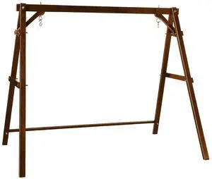 6.9FT Porch Swing Frame, 660 LBS Heavy Duty A-Frame Wooden Porch Swing Stand with Bottom Connection Bar for 5FT Porch Swing, Upgraded Wood Swing Hanger for Garden Patio (Rustic, 6.9FT) 6.9FT Porch Swing Frame, 660 LBS Heavy Duty A-Frame Wooden Porch Swing Stand with Bottom Connection Bar for 5FT Porch Swing, Upgraded Wood Swing Hanger for Garden Patio (Rustic, 6.9FT)