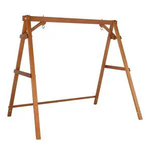 6.2FT Porch Swing Frame, 660 LBS Heavy Duty A-Frame Wooden Porch Swing Stand with Bottom Connection Bar for 5FT Porch Swing, Upgraded Wood Swing Hanger for Garden Patio (Brown, 6.2FT) 6.2FT Porch Swing Frame, 660 LBS Heavy Duty A-Frame Wooden Porch Swing Stand with Bottom Connection Bar for 5FT Porch Swing, Upgraded Wood Swing Hanger for Garden Patio (Brown, 6.2FT)