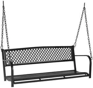 Upgraded Metal Patio Porch Swing, 660 LBS Weight Capacity Steel Porch Swing Chair for Outdoors, Heavy Duty Garden Swing Bench for Gardens & Yards (Pattern 2) Upgraded Metal Patio Porch Swing, 660 LBS Weight Capacity Steel Porch Swing Chair for Outdoors, Heavy Duty Garden Swing Bench for Gardens & Yards (Pattern 2)