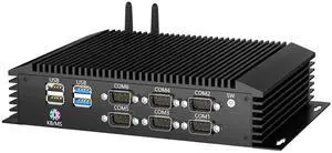 Industrial Mini PC, Fanless Desktop Computer Core i7-7500U, 2C/4T, Up to 3.5GHz, Win 10 Pro, 16GB RAM 512GB SSD, 2xLAN, GPIO, PS2(KB/MS), 6xCOM RS232(Configurable RS422/485), USB3.0, WiFi6 Industrial Mini PC, Fanless Desktop Computer Core i7-7500U, 2C/4T, Up to 3.5GHz, Win 10 Pro, 16GB RAM 512GB SSD, 2xLAN, GPIO, PS2(KB/MS), 6xCOM RS232(Configurable RS422/485), USB3.0, WiFi6